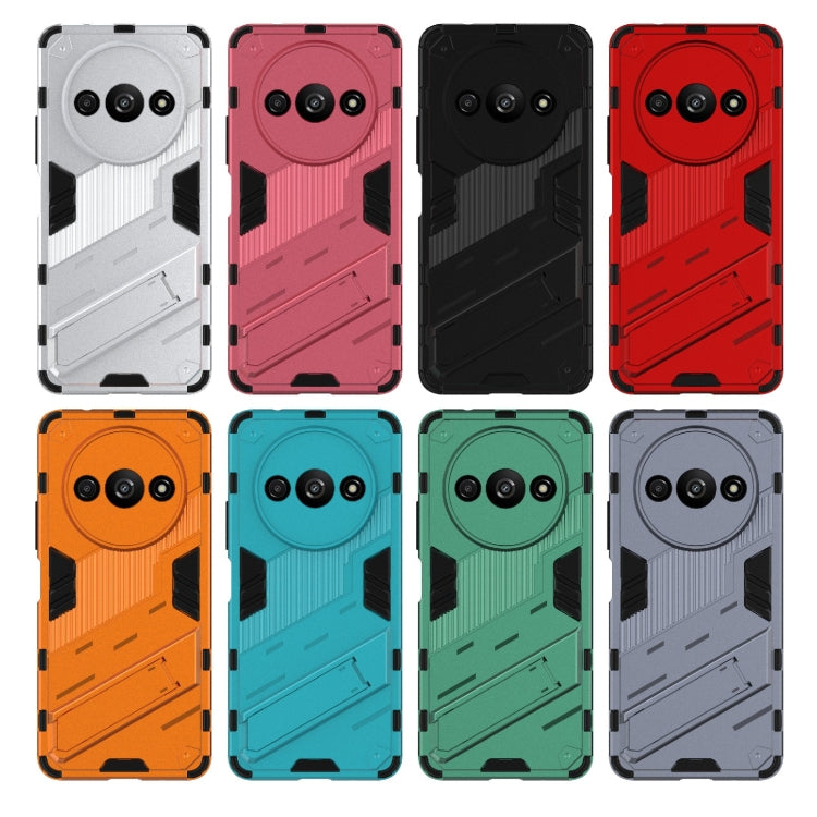 For Xiaomi Redmi A3 4G Global Punk Armor 2 in 1 PC + TPU Phone Case with Holder(Orange) - Xiaomi Cases by buy2fix | Online Shopping UK | buy2fix