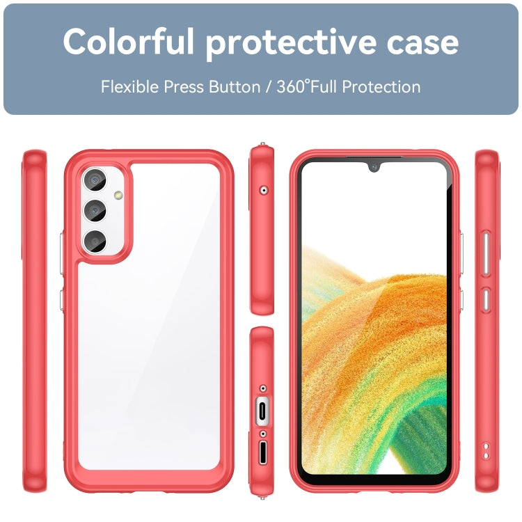 For Samsung Galaxy A25 5G Colorful Series Acrylic Hybrid TPU Phone Case(Red) - Galaxy Phone Cases by buy2fix | Online Shopping UK | buy2fix