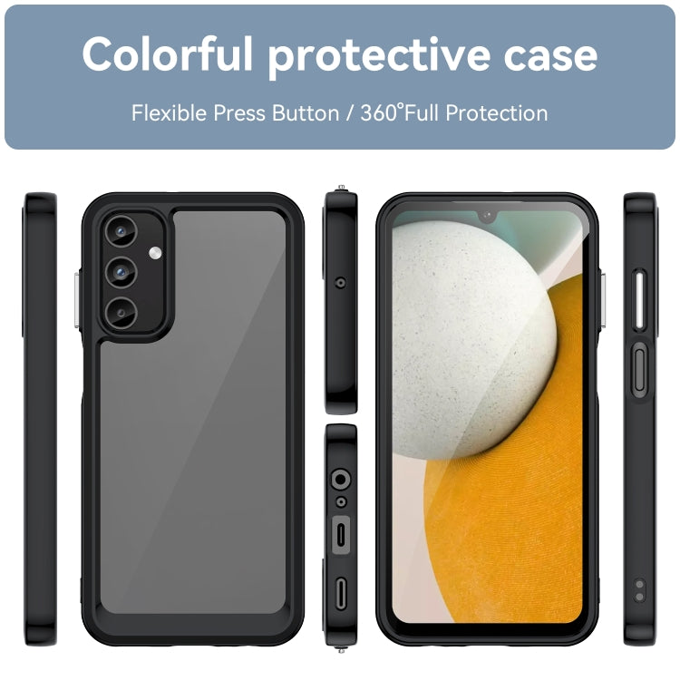 For Samsung Galaxy A05s Colorful Series Acrylic Hybrid TPU Phone Case(Black) - Galaxy Phone Cases by buy2fix | Online Shopping UK | buy2fix