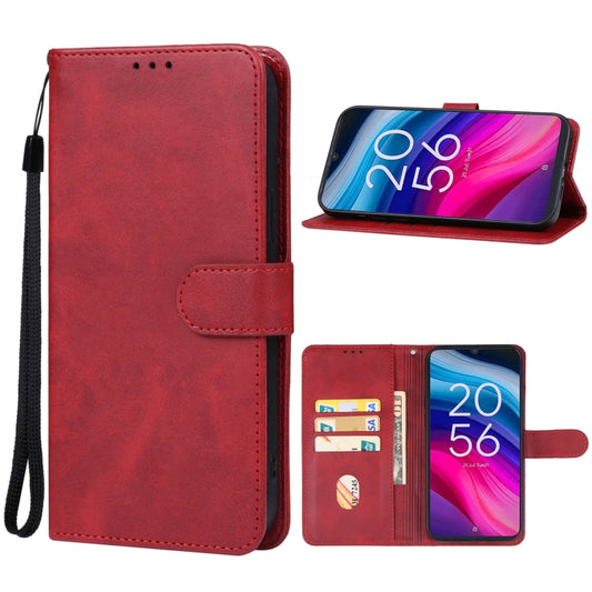 For TCL 505 Leather Phone Case(Red) - More Brand by buy2fix | Online Shopping UK | buy2fix