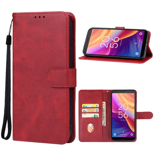 For TCL 501 Leather Phone Case(Red) - More Brand by buy2fix | Online Shopping UK | buy2fix