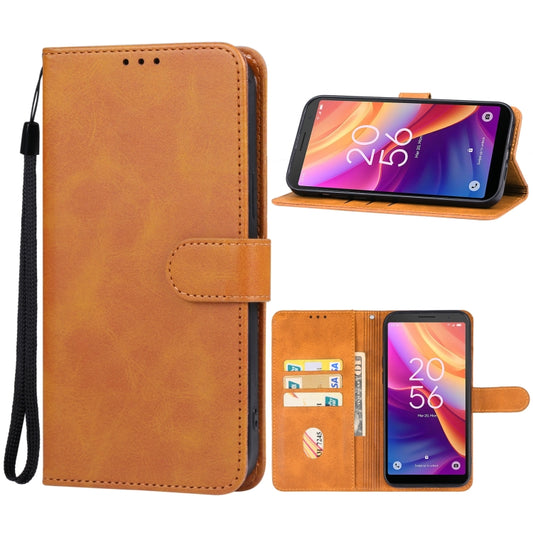 For TCL 501 Leather Phone Case(Brown) - More Brand by buy2fix | Online Shopping UK | buy2fix
