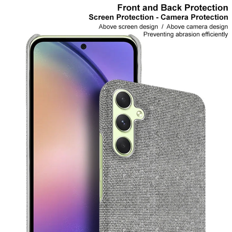 For Samsung Galaxy A54 5G imak Ruiyi Series Cloth Texture PU + PC Phone Case(Dark Grey) - Galaxy Phone Cases by imak | Online Shopping UK | buy2fix