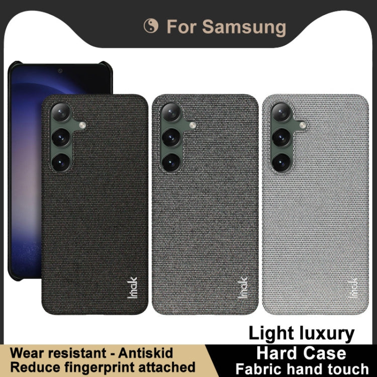 For Samsung Galaxy S24+ 5G imak Ruiyi Series Cloth Texture PU + PC Phone Case(Dark Grey) - Galaxy S24+ 5G Cases by imak | Online Shopping UK | buy2fix