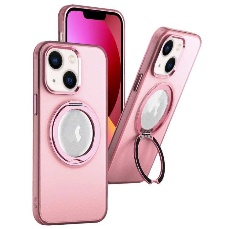 For iPhone 13 MagSafe 360 Rotate Ring Holder PC Phone Case(Pink) - iPhone 13 Cases by buy2fix | Online Shopping UK | buy2fix