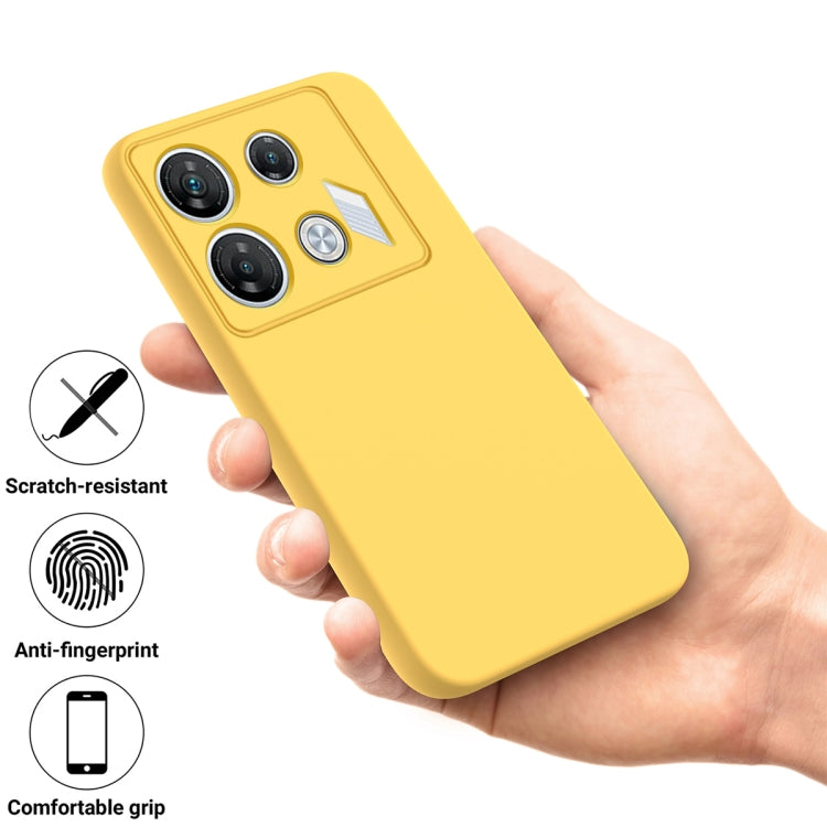 For Infinix GT 10 Pro Solid Color Liquid Silicone Dropproof Full Coverage Protective Case(Yellow) - Infinix Cases by buy2fix | Online Shopping UK | buy2fix