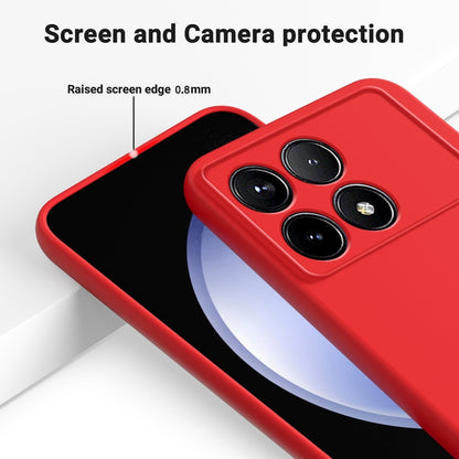 For Xiaomi Redmi K70/K70 Pro Solid Color Liquid Silicone Dropproof Full Coverage Phone Case(Red) - K70 Pro Cases by buy2fix | Online Shopping UK | buy2fix