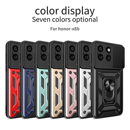 For Honor X8b Sliding Camera Cover Design TPU+PC Phone Case(Blue) - Honor Cases by buy2fix | Online Shopping UK | buy2fix