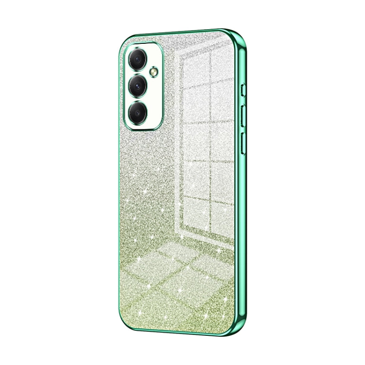 For Samsung Galaxy A34 5G Gradient Glitter Powder Electroplated Phone Case(Green) - Galaxy Phone Cases by buy2fix | Online Shopping UK | buy2fix