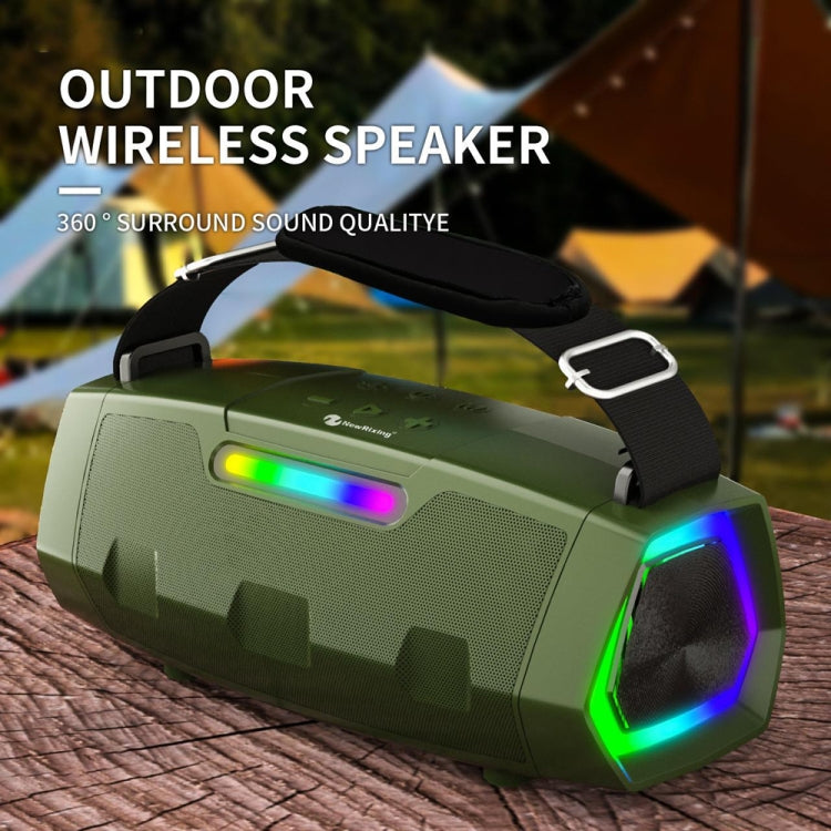 NewRixing NR2033 Portable TWS Wireless Bluetooth Speaker(Green) - Desktop Speaker by NewRixing | Online Shopping UK | buy2fix