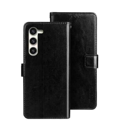 For Samsung Galaxy S24 5G idewei Crazy Horse Texture Leather Phone Case(Black) - Galaxy S24 5G Cases by idewei | Online Shopping UK | buy2fix