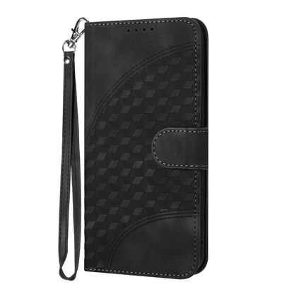 For OnePlus 12 YX0060 Elephant Head Embossed Phone Leather Case with Lanyard(Black) - OnePlus Cases by buy2fix | Online Shopping UK | buy2fix