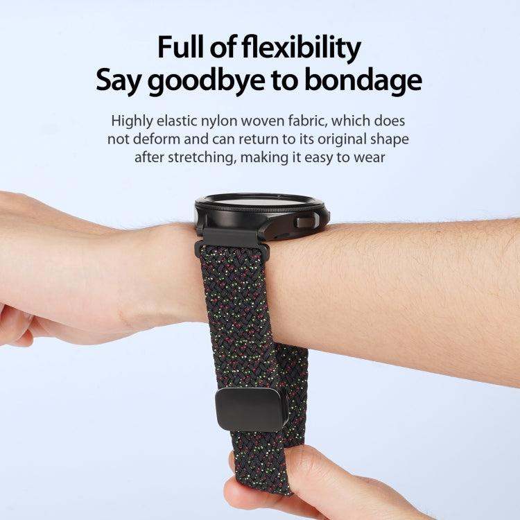 DUX DUCIS Mixture Pro Series Magnetic Buckle Nylon Braid Watch Band, Size:22mm(Black Unity) - 22mm Bands by DUX DUCIS | Online Shopping UK | buy2fix