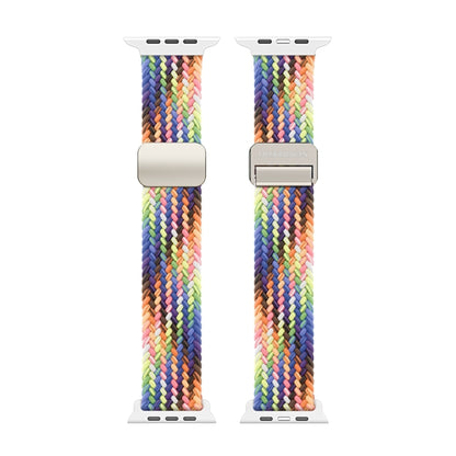 For Apple Watch SE 2023 40mm DUX DUCIS Mixture Pro Series Magnetic Buckle Nylon Braid Watch Band(New Rainbow) - Watch Bands by DUX DUCIS | Online Shopping UK | buy2fix