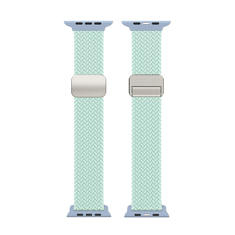 For Apple Watch SE 2022 44mm DUX DUCIS Mixture Pro Series Magnetic Buckle Nylon Braid Watch Band(Light Mint) - Watch Bands by DUX DUCIS | Online Shopping UK | buy2fix