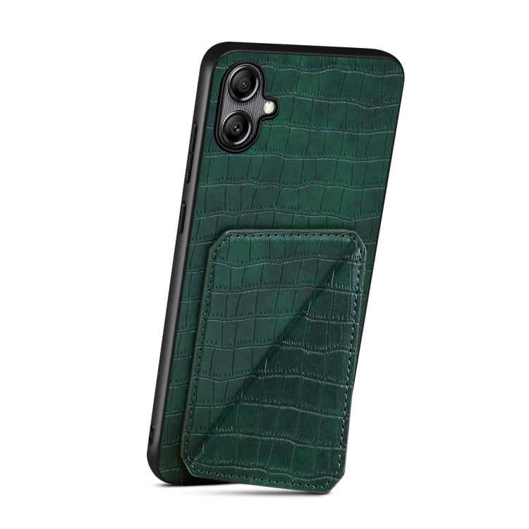 For Samsung Galaxy A54 5G Denior Imitation Crocodile Leather Back Phone Case with Holder(Green) - Galaxy Phone Cases by Denior | Online Shopping UK | buy2fix