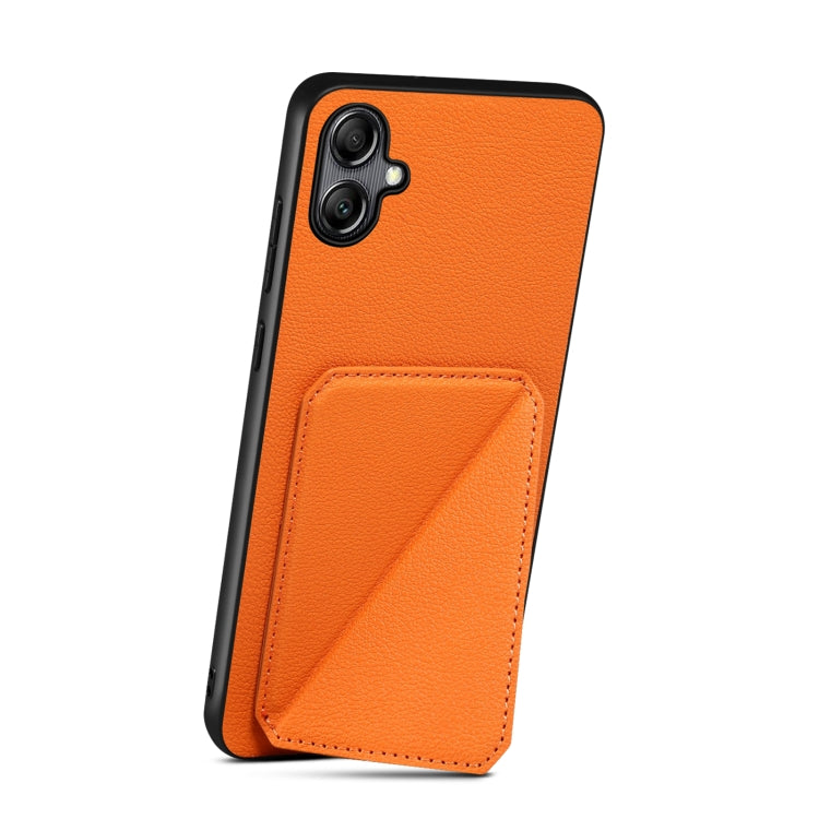 For Samsung Galaxy A05G Denior Imitation Calf Leather Back Phone Case with Holder(Orange) - Galaxy Phone Cases by Denior | Online Shopping UK | buy2fix