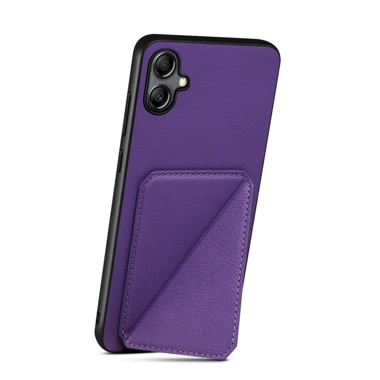 For Samsung Galaxy A70 Denior Imitation Calf Leather Back Phone Case with Holder(Purple) - Galaxy Phone Cases by Denior | Online Shopping UK | buy2fix