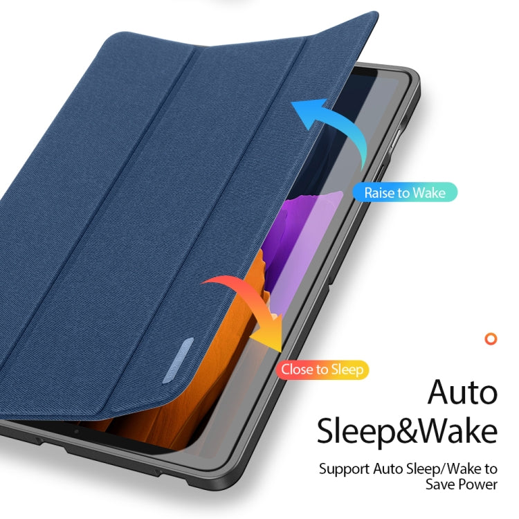 For Samsung Galaxy Tab S7+ 12.4 inch DUX DUCIS Domo Series Horizontal Flip Magnetic PU Leather Case with Three-folding Holder & Sleep / Wake-up Function & Pen Slot(Blue) - Other Galaxy Tab PC by DUX DUCIS | Online Shopping UK | buy2fix