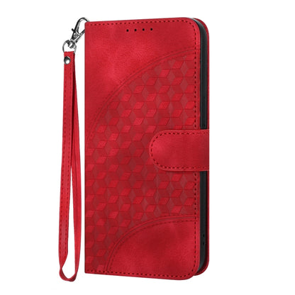 For Samsung Galaxy S23 FE 5G YX0060 Elephant Head Embossed Phone Leather Case with Lanyard(Red) - Galaxy S23 FE 5G Cases by buy2fix | Online Shopping UK | buy2fix