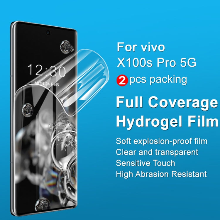 For vivo X100 Ultra 5G 2pcs imak Curved Full Screen Hydrogel Film Protector - vivo Tempered Glass by imak | Online Shopping UK | buy2fix