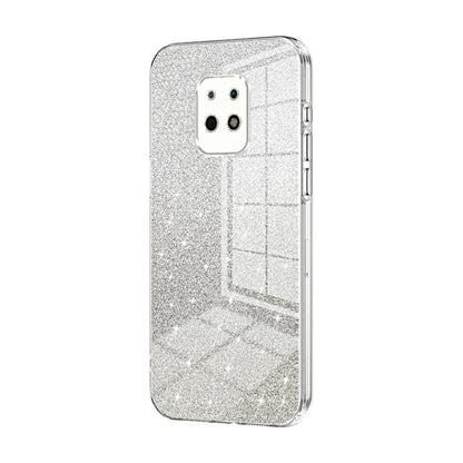 For Xiaomi Redmi 10X 5G Gradient Glitter Powder Electroplated Phone Case(Transparent) - Xiaomi Cases by buy2fix | Online Shopping UK | buy2fix