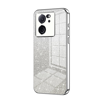 For Xiaomi Redmi K60 Ultra / Xiaomi 13T Gradient Glitter Powder Electroplated Phone Case(Silver) - Redmi K60 Ultra Cases by buy2fix | Online Shopping UK | buy2fix