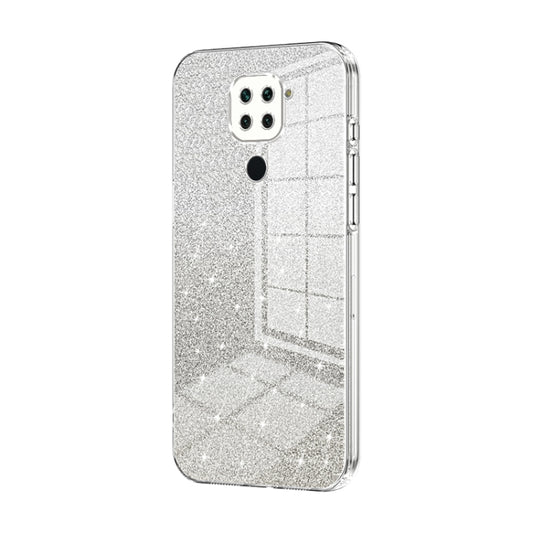 For Xiaomi Redmi Note 9 / 10X 4G Gradient Glitter Powder Electroplated Phone Case(Transparent) - Xiaomi Cases by buy2fix | Online Shopping UK | buy2fix