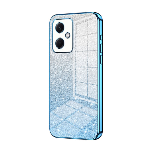 For Xiaomi Redmi Note 12R Pro Gradient Glitter Powder Electroplated Phone Case(Blue) - Xiaomi Cases by buy2fix | Online Shopping UK | buy2fix