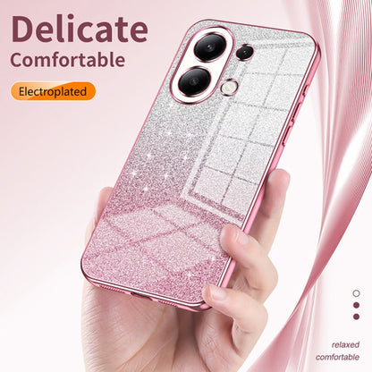 For Xiaomi Redmi Note 10 Pro/10 Pro Max Gradient Glitter Powder Electroplated Phone Case(Silver) - Xiaomi Cases by buy2fix | Online Shopping UK | buy2fix