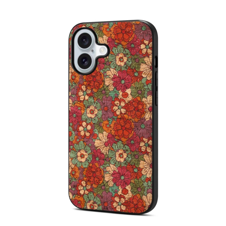 For iPhone 16 Four Seasons Flower Language Series TPU Phone Case(Summer Red) - iPhone 16 Cases by buy2fix | Online Shopping UK | buy2fix