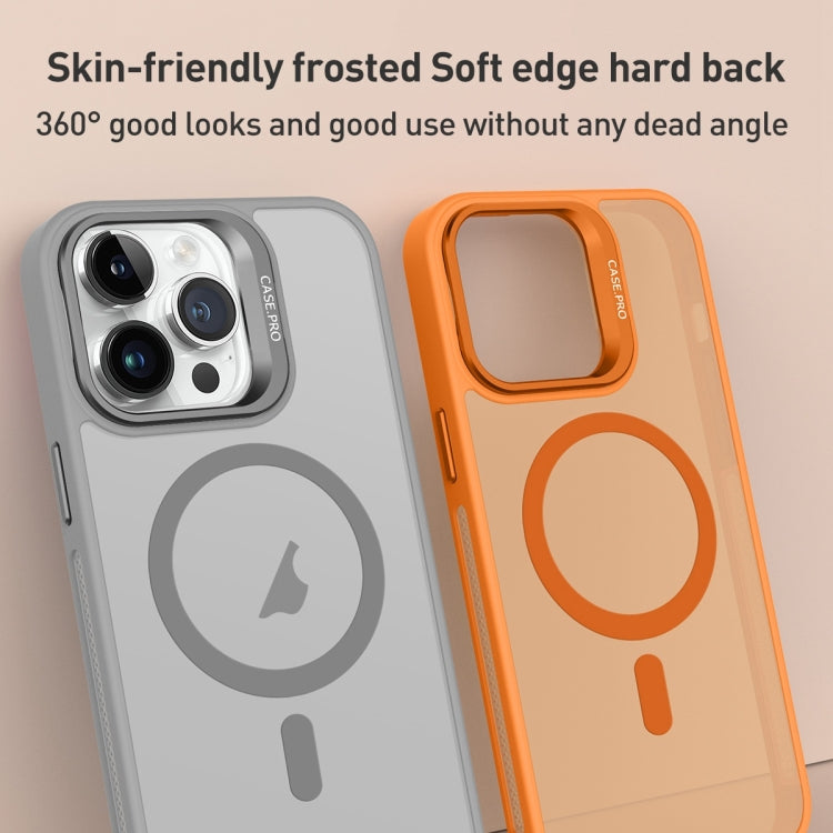 For iPhone 14 Pro Max Invisible Lens Holder MagSafe Phone Case(Orange) - iPhone 14 Pro Max Cases by buy2fix | Online Shopping UK | buy2fix