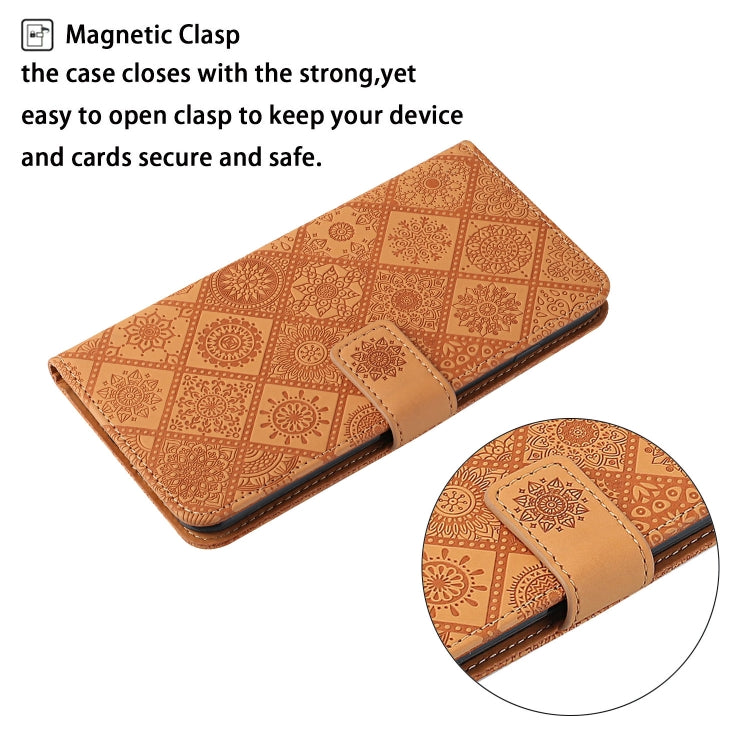 For Google Pixel 9 / 9 Pro Ethnic Style Embossed Pattern Leather Phone Case(Brown) - Google Cases by buy2fix | Online Shopping UK | buy2fix