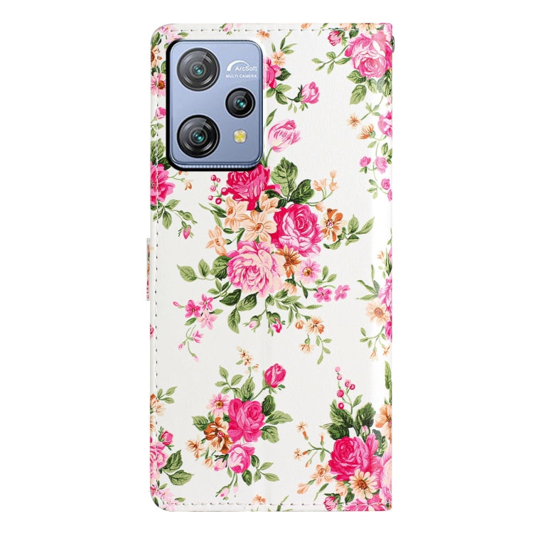 For Blackview A53 Pro Colored Drawing Leather Phone Case(Peonies) - More Brand by buy2fix | Online Shopping UK | buy2fix