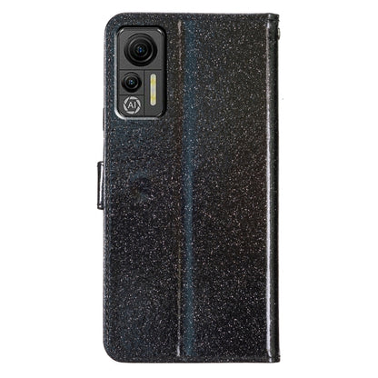 For Ulefone Note 14 Glitter Powder Flip Leather Phone Case(Black) - Ulefone Cases by buy2fix | Online Shopping UK | buy2fix