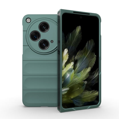 For OPPO Find N3 Magic Shield Fold PC Shockproof Phone Case(Dark Green) - Find N3 Cases by buy2fix | Online Shopping UK | buy2fix