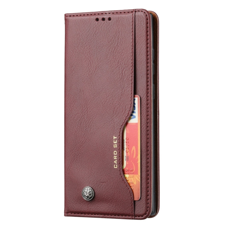 For Samsung Galaxy S25 Ultra 5G Knead Skin Texture Flip Leather Phone Case(Wine Red) - Galaxy S25 Ultra 5G Cases by buy2fix | Online Shopping UK | buy2fix