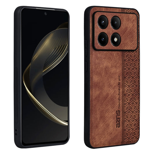 For Xiaomi Redmi K70 AZNS 3D Embossed Skin Feel Phone Case(Brown) - Xiaomi Cases by AZNS | Online Shopping UK | buy2fix