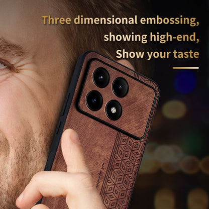 For Xiaomi Redmi K70 Pro AZNS 3D Embossed Skin Feel Phone Case(Brown) - K70 Pro Cases by AZNS | Online Shopping UK | buy2fix