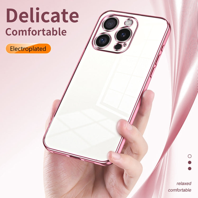 For iPhone 16 Pro Transparent Plating Fine Hole Phone Case(Transparent) - iPhone 16 Pro Cases by buy2fix | Online Shopping UK | buy2fix