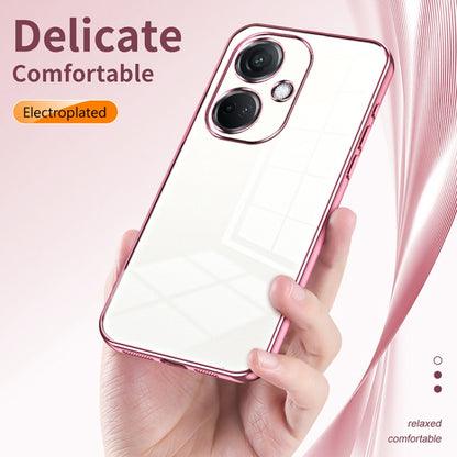 For OPPO K11 Transparent Plating Fine Hole Phone Case(Purple) - OPPO Cases by buy2fix | Online Shopping UK | buy2fix