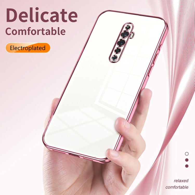 For OPPO Reno2 Z / Reno2 F Transparent Plating Fine Hole Phone Case(Pink) - OPPO Cases by buy2fix | Online Shopping UK | buy2fix