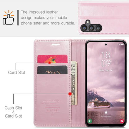 For Samsung Galaxy A55 5G CaseMe 003 Crazy Horse Texture Flip Leather Phone Case(Pink) - Galaxy Phone Cases by CaseMe | Online Shopping UK | buy2fix