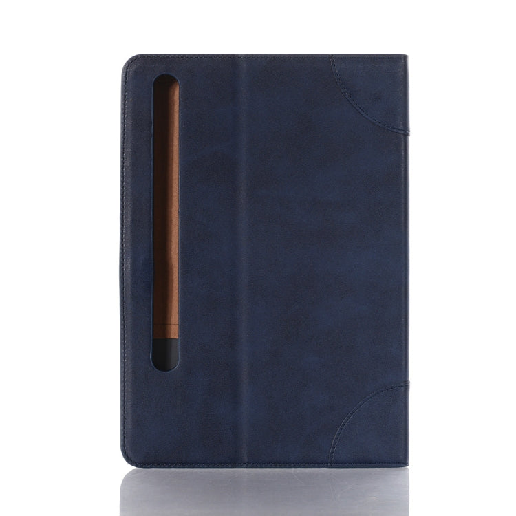 For Samsung Galaxy Tab S9 Retro Book Leather Tablet Case(Dark Blue) - Galaxy Tab S9 Cases by buy2fix | Online Shopping UK | buy2fix