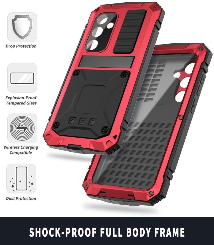 For Samsung Galaxy S24 5G R-JUST Life Waterproof Dustproof Shockproof Phone Case(Red) - Galaxy S24 5G Cases by R-JUST | Online Shopping UK | buy2fix