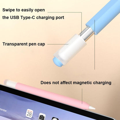 For Apple Pencil (USB-C) Jelly Silicone Stylus Pen Protective Cover(Purple) - Pencil Accessories by buy2fix | Online Shopping UK | buy2fix