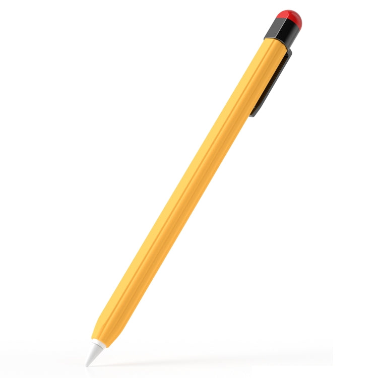 For Apple Pencil 2 Pen Clip Ultra Thin Series Stylus Pen Protective Case(Yellow) - Pencil Accessories by buy2fix | Online Shopping UK | buy2fix