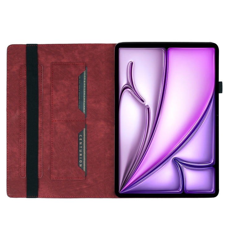 For iPad Air 11 2024 / Air 11 2025 Butterfly Cat Embossing Leather Tablet Case(Red) - iPad Air 11 2025 / 2024 Cases by buy2fix | Online Shopping UK | buy2fix