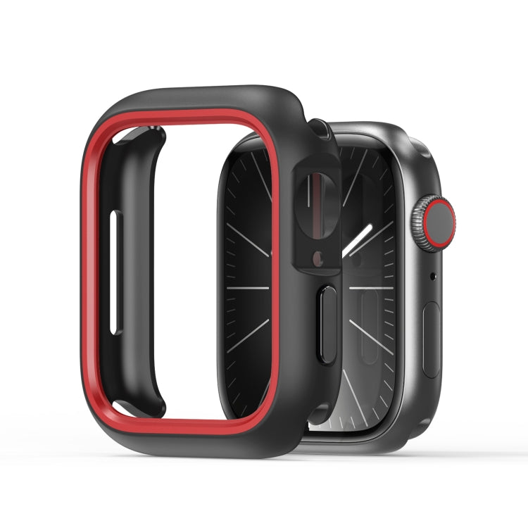 For Apple Watch 4 / 5 / 6 / SE 44mm DUX DUCIS Bamo Series Hollow PC + TPU Watch Protective Case(Black+Red) - Watch Cases by DUX DUCIS | Online Shopping UK | buy2fix