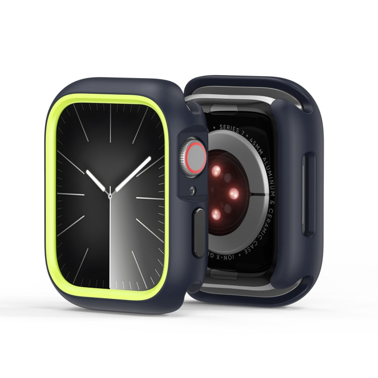 For Apple Watch 9 / 8 / 7 45mm DUX DUCIS Bamo Series Hollow PC + TPU Watch Protective Case(Midnight Blue+Green) - Watch Cases by DUX DUCIS | Online Shopping UK | buy2fix